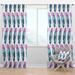 Design Art Southwestern Hand Drawn Feathers Isolated Floral Semi-Sheer Thermal Rod Pocket Single Curtain Panel Polyester/Linen | 63 H in | Wayfair