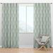 Design Art Mid-Century Ornament w/ Decorative Elements Chevron Semi-Sheer Thermal Rod Pocket Single Curtain Panel Polyester/Linen | 90 H in | Wayfair