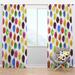 Design Art Watercolor Polka Dot Polka Dots Semi-Sheer Thermal Rod Pocket Single Curtain Panel Polyester/Linen | 90 H in | Wayfair CTN18727-52-90