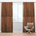 Design Art Concentric Annual Tree Rings Abstract Semi-Sheer Thermal Rod Pocket Single Curtain Panel Polyester/Linen in Brown | 95 H in | Wayfair