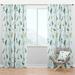 Design Art Pattern IX Floral Semi-Sheer Thermal Rod Pocket Single Curtain Panel Polyester/Linen | 95 H in | Wayfair CTN24014-52-95