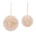 The Holiday Aisle® Ball Ornament Set Of 8 3"D, 4"D Acrylic Fabric in Gray/Yellow | 4.5 H x 4 W x 4 D in | Wayfair 7CFFE587B5374A9685B527D12B1E3A59