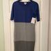 Lularoe Dresses | Lularoe Color Block Julia Dress. | Color: Blue/Gray | Size: Xs