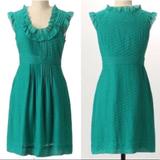 Anthropologie Dresses | Anthro Moulinette Soeurs Green Swiss Dot Dress | Color: Green | Size: 2