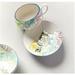 Anthropologie Dining | Anthropologie Radiant Petals Teacup And Saucer | Color: Blue/White | Size: Os