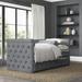 Greyleigh™ Melvin Twin Solid Wood Daybed w/ Trundle Upholstered in Gray | 38 H x 43 W x 86 D in | Wayfair 2B50F3AD05FE495988141D6D9D171192