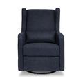 Carter's by DaVinci Arlo Recliner & Swivel Glider Polyester or Polyester Blend in Gray/Blue/Black | 41.5 H x 29 W x 38 D in | Wayfair F19587PNL