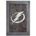 Tampa Bay Lightning 11'' x 19'' Framed Team City Map Sign