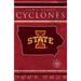 Iowa State Cyclones 17'' x 26'' Team Coordinates Sign