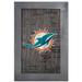 Miami Dolphins 11'' x 19'' Framed Team City Map Sign