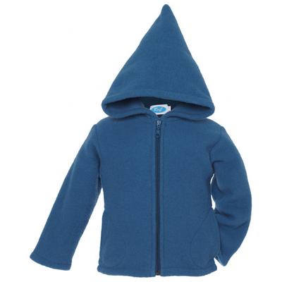 Reiff - Kid's Wollfleecekapuzenjacke - Merinohoodie Gr 104 blau