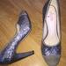 Anthropologie Shoes | Anthropologie Plenty Pewter Glitter Pumps Suede | Color: Silver | Size: 6.5