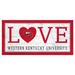 Western Kentucky Hilltoppers 6'' x 12'' Team Love Sign