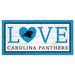 Carolina Panthers 6'' x 12'' Team Love Sign