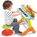 Prextex Kids Piano Keyboard Set - Interactive Mini Keyboard for Children with Stand, Microphone, Record & Playback - Ideal Kids Keyboard Music Toy for Fun Learning & Stocking Fillers