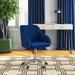 Etta Avenue™ Kinzie Epinine Task Chair Upholstered, Steel in Blue | 29.1 H x 22 W x 22 D in | Wayfair 3970F0CA2A2D41849AFC18A958A775EE