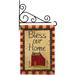 Breeze Decor Bless Our Home 2-Sided Polyester 18.5 x 13 in. Flag Set in Brown/Red | 18.5 H x 13 W x 1 D in | Wayfair