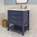 Beachcrest Home™ Nilles 30" Single Bathroom Vanity Set Marble, Ceramic in Blue | 35 H x 30 W x 21 D in | Wayfair 491DF8ED08114CA49D7D90F8202D7479