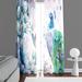 Deja Blue Studios Watercolor Peacock & Hummingbird Floral Semi-Sheer Curtain Panels Polyester | 52 H in | Wayfair WC00046-2052a