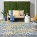 White 144 x 0.25 in Indoor/Outdoor Area Rug - Winston Porter Mappsville Blue/Ivory Indoor/Outdoor Area Rug | 144 W x 0.25 D in | Wayfair