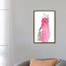 East Urban Home 'Fuschia Feathers' by Albina Bratcheva - Painting Print Canvas in Gray/Pink | 26 H x 18 W x 1.5 D in | Wayfair