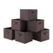 Latitude Run® Fabric Bin Set Fabric in Brown | 9 H x 10 W x 11 D in | Wayfair 7F7FE1A5C710486588608E942614AD33