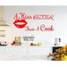 Trinx I Kiss Better Than I Cook Wall Decal Vinyl in Red | 13.5 H x 30 W in | Wayfair 6FEF5818EACB4AE486D942973D6E3989