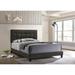 Ebern Designs Ajim Tufted Low Profile Standard Bed Upholstered/Polyester in Gray/Black | 49.5 H x 80 W x 87.25 D in | Wayfair