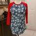 Lularoe Tops | Lularoe Disney Mickey Mouse Tshirt Size Small | Color: Blue/Red | Size: S