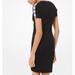 Michael Kors Dresses | Logo Tape Ribbed Stretch Visco Dress | Color: Black | Size: M