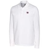 Men's Cutter & Buck White New York Giants Big Tall Advantage Long Sleeve Polo