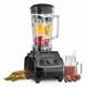 MisterChef Multi Speed Smoothie Blender / 2200W with 2L BPA-Free Tritan Container I 45000 RPM 8 Stainless Steel Blades for Ice/Soups/Nuts/Smoothie/Juices [Energy Class A+++] Black, 2 Year Warranty