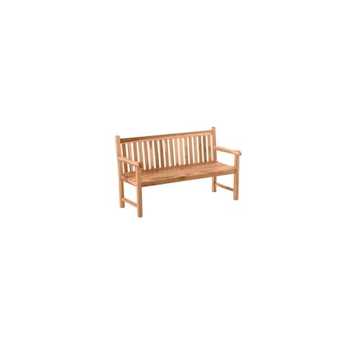 Möbilia Gartenbank 150 cm | 3-Sitzer aus Teak Holz | B 150 x T 63 x H 92 cm | natur | 11020014 | Serie GARTEN
