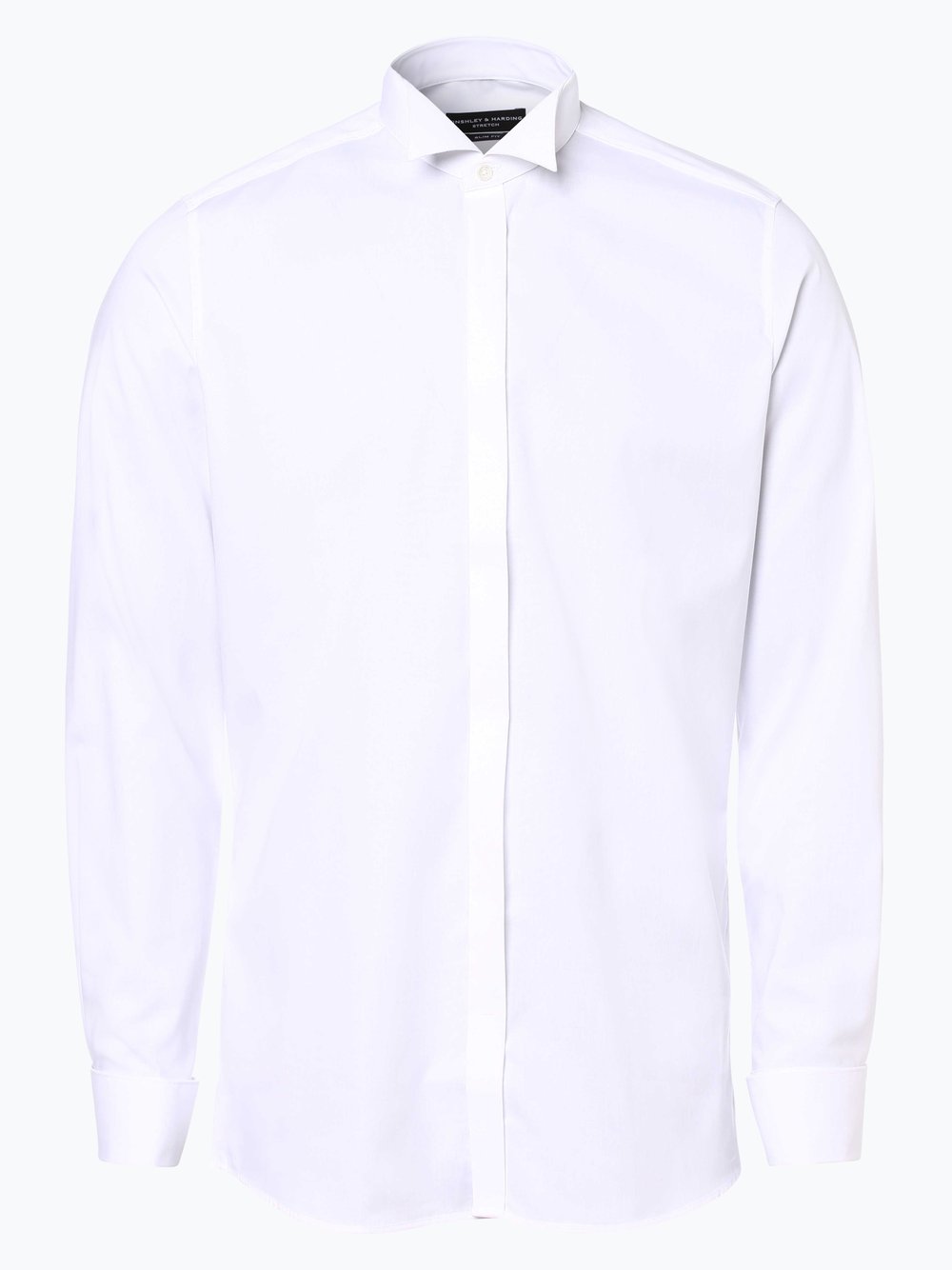 Finshley & Harding Hemd mit Umschlagmanschetten Herren Slim Fit Baumwolle weiß, 38 Image