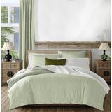 The Tailor's Bed Ticking Stripe Coverlet/Bedspread Set Polyester/Polyfill/Cotton Percale in Green | Full Coverlet + 2 Standard Shams | Wayfair