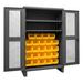 WFX Utility™ Norma 78" H x 48.19" W x 24.13" D Storage Cabinet, Wood in Yellow | 78 H x 48.19 W x 24.13 D in | Wayfair