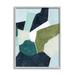 Stupell Industries Abstract Dynamic Infused Shapes Blue Green Beige by Grace Popp - Painting Print Wood in Brown | 14 H x 11 W x 1.5 D in | Wayfair