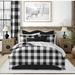 Gracie Oaks Rothana Standard Cotton Comforter Set Polyester/Polyfill/Cotton Percale in Black | Super King Comforter + 2 Shams | Wayfair