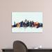 East Urban Home Skyline Series: New York City, New York, USA II Graphic Art in, Cotton in Blue | 18 H x 26 W x 1.5 D in | Wayfair