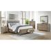 Rosalind Wheeler Cuthbertson Low Profile Storage Platform Bed Wood & /Upholstered/Polyester in Brown/Gray | 50 H x 80.4 W x 90.5 D in | Wayfair