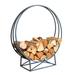 17 Stories Round Wood Log Rack Metal in Gray | 35 H x 31.9 W x 11.3 D in | Wayfair 32105D06DCD349939A3C356EFB8B6F2B