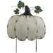 The Holiday Aisle® Iron Pumpkin Garden Decor w/ Stakes Metal in White | 19.9 H x 18.9 W x 0.5 D in | Wayfair B0A729AD5670498387B21CFAE0B119D6