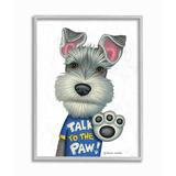 Harriet Bee Sassy Scotty Dog Talk to the Paw Quote Family Pet by Danny Gordan - Graphic Art Print Canvas/ in Blue/Gray | Wayfair