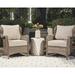 Beachcrest Home™ Mccullough Patio Chair w/ Cushions Wicker/Rattan in Brown/Gray | 37.75 H x 28 W x 31.5 D in | Wayfair