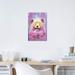 East Urban Home Honey Butter Bee Bear by Scott Mills - Graphic Art Print Canvas in Pink/Yellow | 26 H x 18 W x 1.5 D in | Wayfair