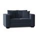 Sofas to Go Juliet 64" Square Arm Sofa Bed w/ Reversible Cushions Polyester in Blue | 38 H x 64 W x 39 D in | Wayfair FG-JAMI-LB-JAN-COP