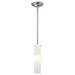 Minka Lavery 1 - Light Single Cylinder Pendant Glass, Crystal in Gray/White | 14.5 H x 2.75 W x 2.75 D in | Wayfair 62-84