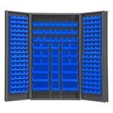 WFX Utility™ Monoceros 84" H x 48.13" W x 24.56" D Storage Cabinet, Wood in Blue | 84 H x 48.13 W x 24.56 D in | Wayfair