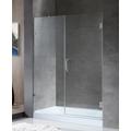 Makata Series 60 in. by 72 in. Frameless Hinged Alcove Shower Door in Brushed Nickel with Handle - ANZZI SD-AZ8073-01BN