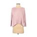 Soho JEANS NEW YORK & COMPANY 3/4 Sleeve Top: Pink Tops - Women's Size X-Small
